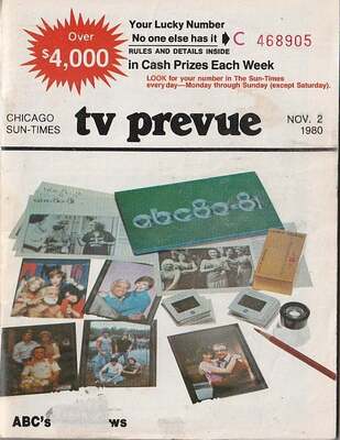 Chicago Sun-Times TV Prevue, November 2, 1980